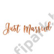 Just Married rose gold banner, 20x77 cm Just Married rose gold banner, 20x77 cm