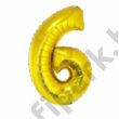 40 inch-es Number 6 Számos Super Shape Fólia Lufi