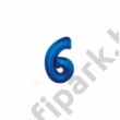 40 inch-es Number 6 Számos Super Shape Fólia Lufi