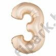 40 inch-es Number 3 Számos Super Shape Fólia Lufi