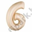 40 inch-es Number 6 Számos Super Shape Fólia Lufi