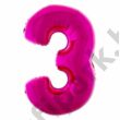 40 inch-es Number 3 Számos Super Shape Fólia Lufi