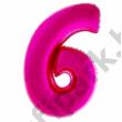 40 inch-es Number 6 Számos Super Shape Fólia Lufi