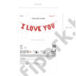 I love you fólia lufi, piros betűkből I love you fólia lufi, piros betűkből