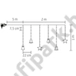 Micro LED-es, figurás fényfüggöny, 10 figura, hidegfehér