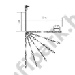 Micro LED-es fényfüzér-köteg, 6 füzér / 20 LED, melegfehér, kültéri kivitel