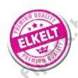 Rózsaszín-fehér elkelt feliratú kitűző Rózsaszín-fehér elkelt feliratú kitűző
