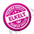 Rózsaszín-fehér elkelt feliratú kitűző Rózsaszín-fehér elkelt feliratú kitűző