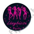 Rózsaszín-fehér lánybúcsú party kitűző