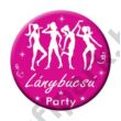 Rózsaszín-fehér lánybúcsú party kitűző