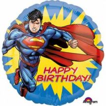 17 inch-es Happy Birthday - Superman Szuperhős Szülinapi Fólia Lufi