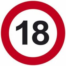 18-as sebességkorlátozó szülinapi tábla