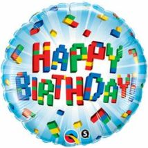 18 inch-es birthday exploding blocks fol