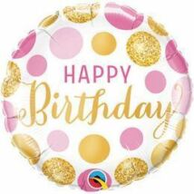 18 inch-es birthday gold and pink fólia