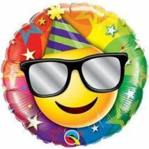 18 inch-es birthday smiley fólia lufi