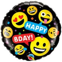 18 inch-es Smileys Happy Birthday fólia