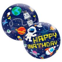 22 inch-es Birthday Outer Space - Űrhajós Szülinapi Bubble Lufi