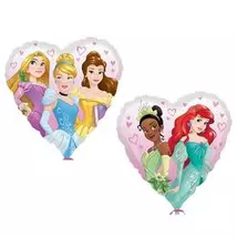 18 inch-es Disney Princess - Hercegnők Szív Alakú Fólia Lufi