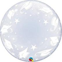 24 inch-es Graduation Caps Ballagási Kalapok Deco Bubble Léggömb