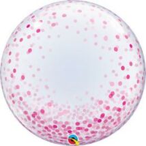 24 inch-es pink confetti deco bubble