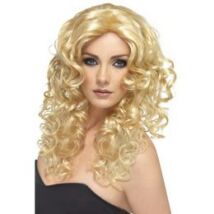 Glamour szőke göndör paróka