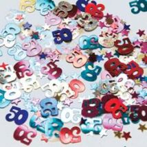 50-es metál konfetti multicolor 14 g