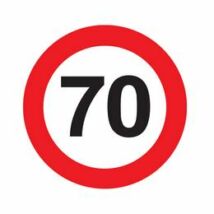 70-es számos seb.korlátozó tábla 40 cm