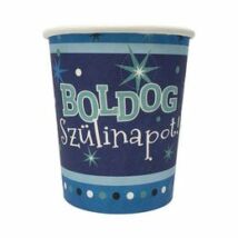 Boldog szülinapot kék parti pohár
