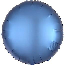 18 inch-es Chrome Kék - Blue Kerek Fólia Lufi