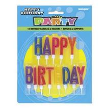 Happy Birthday Feliratú Gyertya Tartóval - 13 db-os