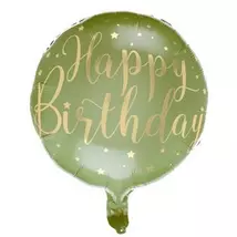 18 inch-es happy birthday pasztel zöld szülinapi fólia lufi