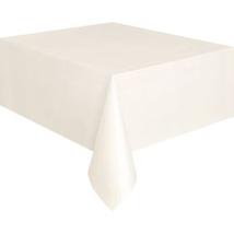 Krémszínű Műanyag Party Abrosz - 137 cm x 274 cm