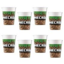 Minecraft papír parti pohár 200ml/8db