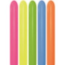 260s Neon Assortment Party Modellező Lufi (100 db./csomag)