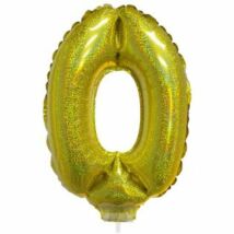 16 inch-es arany 0-ás fólia lufi
