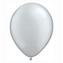 5 inch-es silver metallic kerek lufi