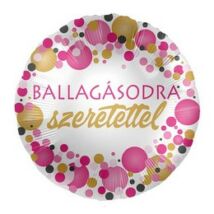 17 inch-es ballagásodra szeretettel rózsaszín fólia lufi