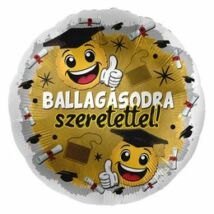17 inch-es ballagásodra szeretettel smile fólia lufi