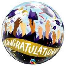 22 inch-es congrats grad caps bubble