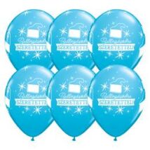 11 inch-es Ballagásodra Szeretettel Diplomakalap Mintás Robin's Egg Blue Lufi 