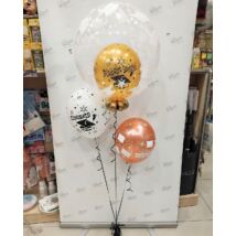 &quot;Ballagásodra szeretettel&quot; elegáns bubbles csokor