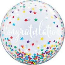 22 inch-es gratulálok confetti star bubb