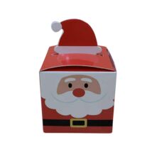 piros sapkás Mikulás mintás mini ajándékdoboz 2 db Lindt csokigolyóval