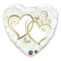18 inch-es entwined hearts gold fólia