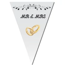 Mr &amp; Mrs, zászló fűzér, 2,5 m