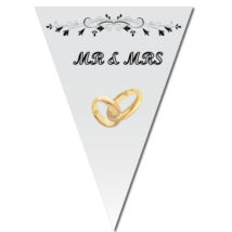 Mr &amp; Mrs, zászló fűzér, 2,5 m