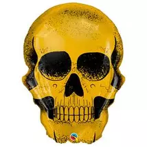 36 inch-es Golden Skull - Arany Koponya Halloween Fólia Lufi