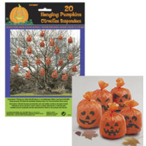 Tökfejes Zacskók Függő Dekoráció Halloweenre - 20 db-os