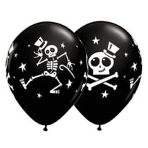 11 inch-es Dancing Skeleton and Top Hat Halloween Black Lufi 