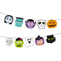 Halloween Monster fűzér fejekkel, 150 cm